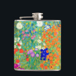 Gustav Klimt Flower Garden Hip Flask<br><div class="desc">Flask featuring Gustav Klimt’s oil painting Flower Garden (1906). A beautiful garden of purple,  red,  white,  blue,  and orange flowers. A great gift for fans of Art Nouveau and Austrian art.</div>