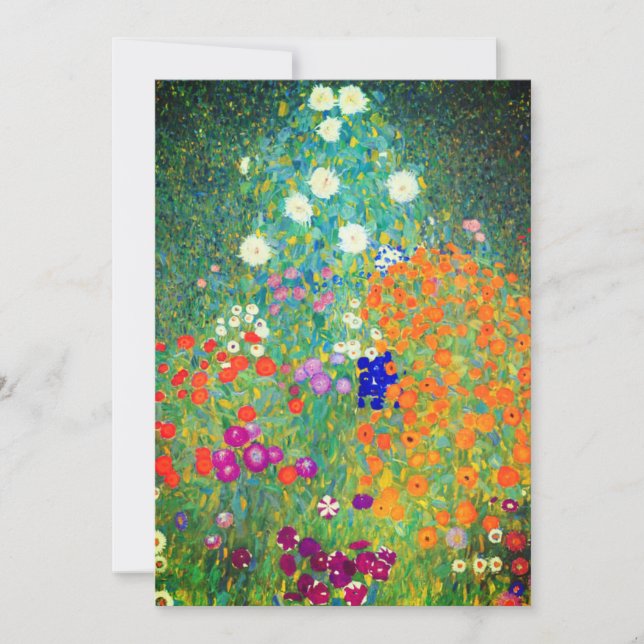 Gustav Klimt Flower Garden Invitation (Front)