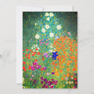 Gustav Klimt Flower Garden Invitation