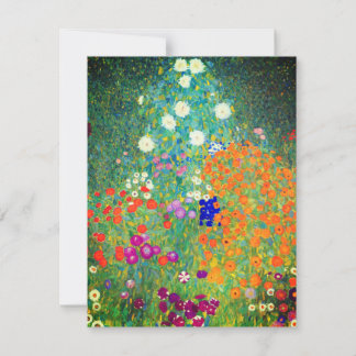 Gustav Klimt Flower Garden Invitation