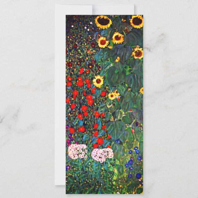 Gustav Klimt Flower Garden Invitation (Front)
