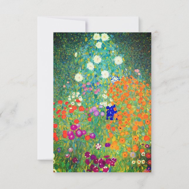 Gustav Klimt Flower Garden Invitation (Front)