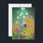 Gustav Klimt Flower Garden Invitation<br><div class="desc">Card featuring Gustav Klimt’s oil painting Flower Garden (1906). A beautiful garden of purple,  red,  white,  blue,  and orange flowers. A great gift for fans of Art Nouveau and Austrian art.</div>