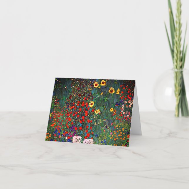Gustav Klimt Flower Garden Invitation (Front)