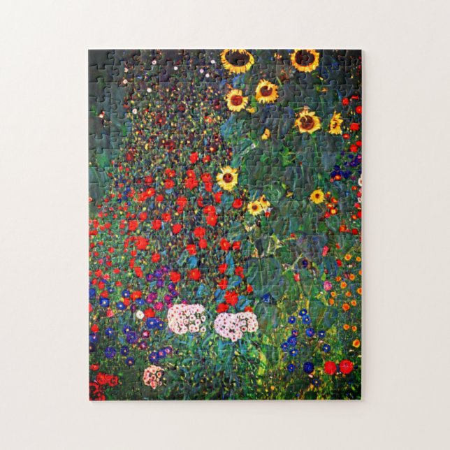 Gustav Klimt Flower Garden Jigsaw Puzzle (Vertical)