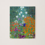 Gustav Klimt Flower Garden Jigsaw Puzzle<br><div class="desc">A cottage or farmhouse flower garden as painted by Gustav Klimt.</div>
