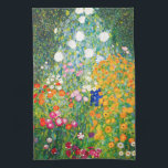 Gustav Klimt Flower Garden Kitchen Towel<br><div class="desc">Gustav Klimt Flower Garden kitchen towel. Oil painting on canvas from 1907. Completed during his golden phase, Flower Garden is one of Klimt’s most famous landscape paintings. The summer colours burst forth in this work with a beautiful mix of orange, red, purple, blue, pink and white blossoms. A great gift...</div>