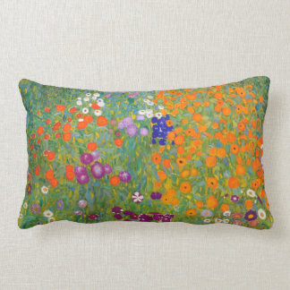 Gustav Klimt: Flower Garden Lumbar Cushion