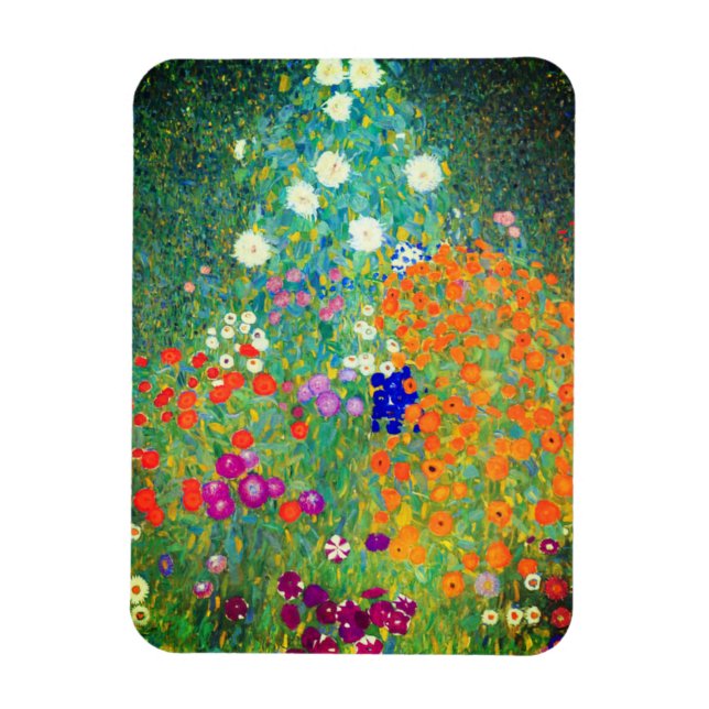 Gustav Klimt Flower Garden Magnet (Vertical)