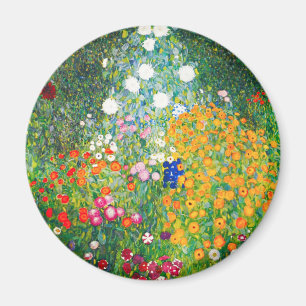 Gustav Klimt Flower Garden Magnet
