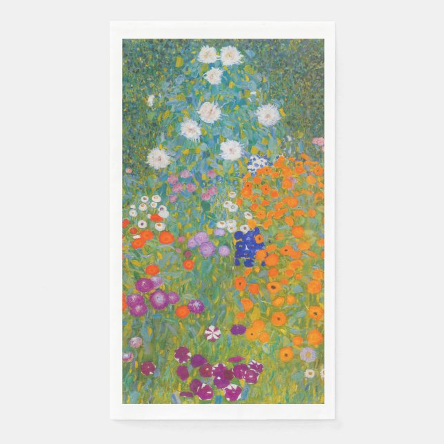 Gustav Klimt - Flower Garden Napkin (Front)