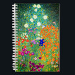 Gustav Klimt Flower Garden Notebook<br><div class="desc">Notebook featuring Gustav Klimt’s oil painting Flower Garden (1906). A beautiful garden of purple,  red,  white,  blue,  and orange flowers. A great gift for fans of Art Nouveau and Austrian art.</div>