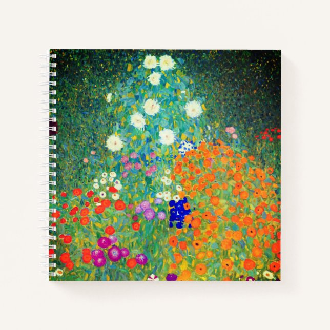 Gustav Klimt Flower Garden Notebook (Front)