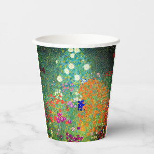 Gustav Klimt Flower Garden Paper Cups