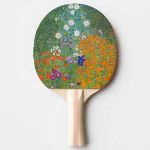 Gustav Klimt - Flower Garden Ping Pong Paddle