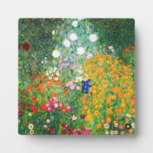 Gustav Klimt Flower Garden Plaque