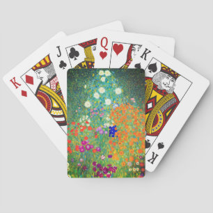 Gustav Klimt Flower Garden Playing Cards