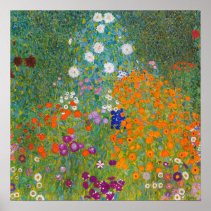 Gustav Klimt - Flower Garden Poster