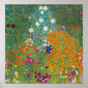 Gustav Klimt - Flower Garden Poster
