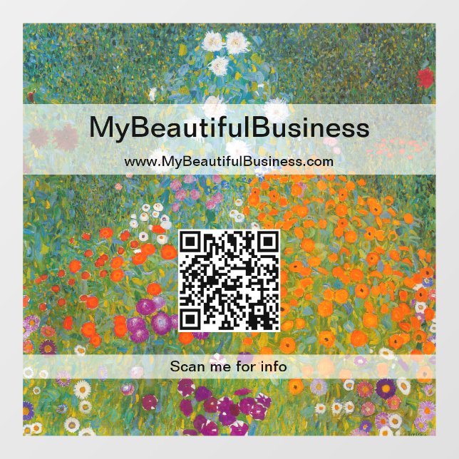 Gustav Klimt - Flower Garden QR Code (Sheet)