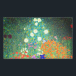 Gustav Klimt Flower Garden Rectangular Sticker<br><div class="desc">Stickers featuring Gustav Klimt’s oil painting Flower Garden (1906). A beautiful garden of purple,  red,  white,  blue,  and orange flowers. A great gift for fans of Art Nouveau and Austrian art.</div>