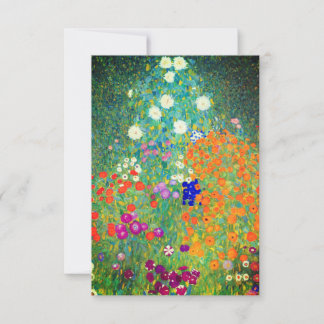 Gustav Klimt Flower Garden RSVP Card