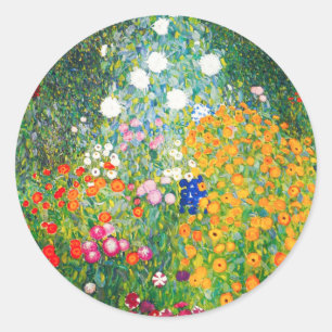 Gustav Klimt Flower Garden Stickers