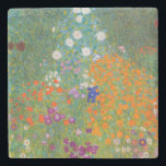 Gustav Klimt - Flower Garden Stone Coaster<br><div class="desc">Flower Garden - Gustav Klimt in 1905-1907</div>