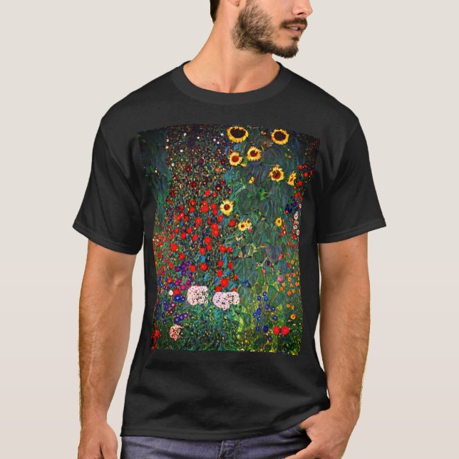 Gustav Klimt Flower Garden T-Shirt (Front)