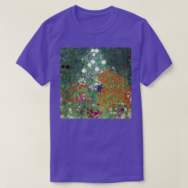 Gustav Klimt Flower Garden T-Shirt (Design Front)
