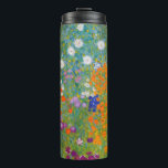 Gustav Klimt - Flower Garden Thermal Tumbler<br><div class="desc">Flower Garden - Gustav Klimt in 1905-1907</div>