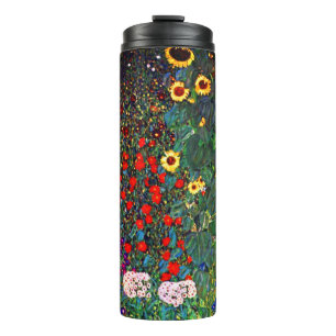 Gustav Klimt Flower Garden Thermal Tumbler