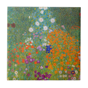 Gustav Klimt - Flower Garden Tile