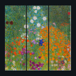 Gustav Klimt - Flower Garden Triptych<br><div class="desc">Flower Garden - Gustav Klimt in 1905-1907</div>