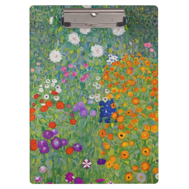 Gustav Klimt Flower Garden Vintage Art Nouveau Clipboard (Front)