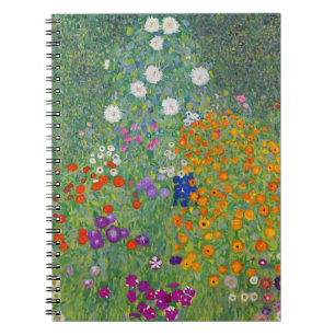 Gustav Klimt Flower Garden Vintage Art Nouveau Notebook