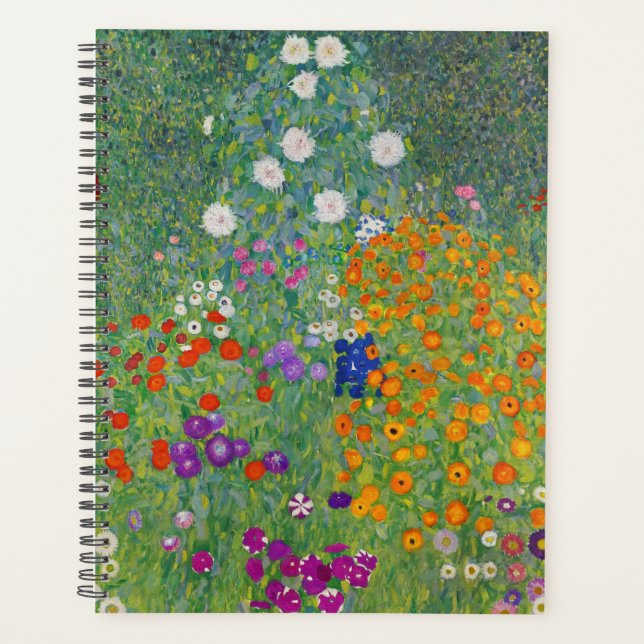 Gustav Klimt Flower Garden Vintage Art Nouveau Planner (Front)