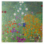 Gustav Klimt Flower Garden Vintage Art Nouveau Tile<br><div class="desc">Gustav Klimt Flower Garden Vintage Art Nouveau Painting
1907 Fine Art Painting</div>