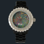 Gustav Klimt Flower Garden Watch<br><div class="desc">Watch featuring Gustav Klimt’s oil painting Farm Garden with Sunflowers (1907). A beautiful garden of sunflowers and exquisite blue,  red,  purple,  pink,  and white flowers. A great gift for fans of Art Nouveau and Austrian art.</div>