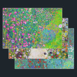 Gustav Klimt, Flower Garden Wrapping Paper Sheet<br><div class="desc">Gustav Klimt (July 14, 1862 – February 6, 1918) was an Austrian symbolist painter and one of the most prominent members of the Vienna Secession movement. Klimt is noted for his paintings, murals, sketches, and other objets d'art. In addition to his figurative works, which include allegories and portraits, he painted...</div>