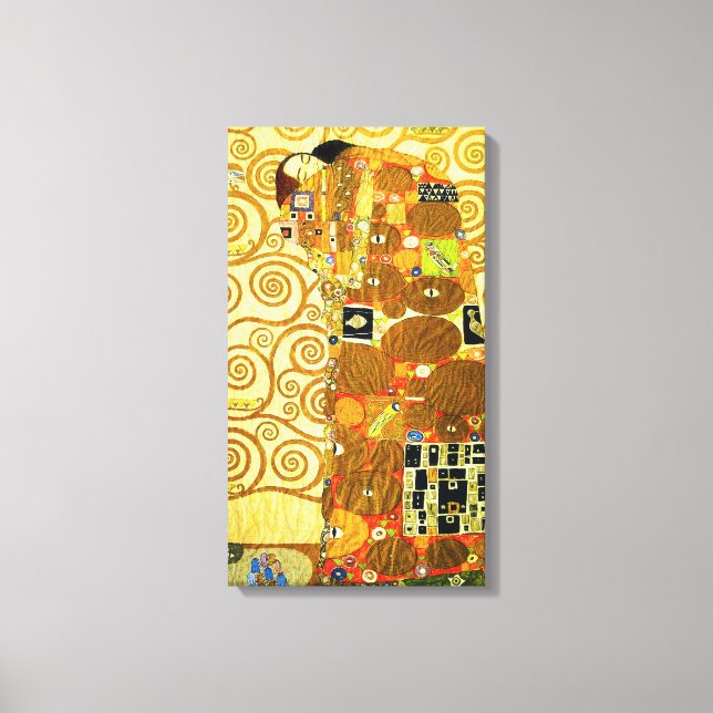 Gustav Klimt Fulfilment Canvas Poster Print (Front)