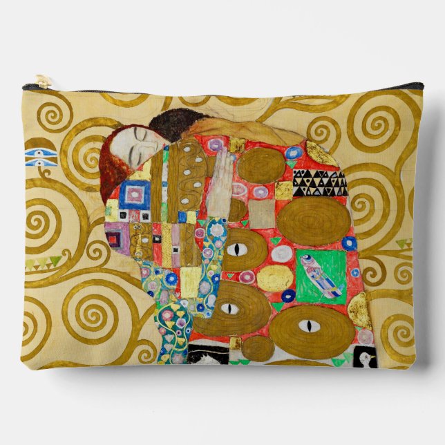 Gustav Klimt Fulfilment Nouveau Couple Accessory Pouch (Front)