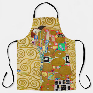 Gustav Klimt Fulfilment Nouveau Couple Apron