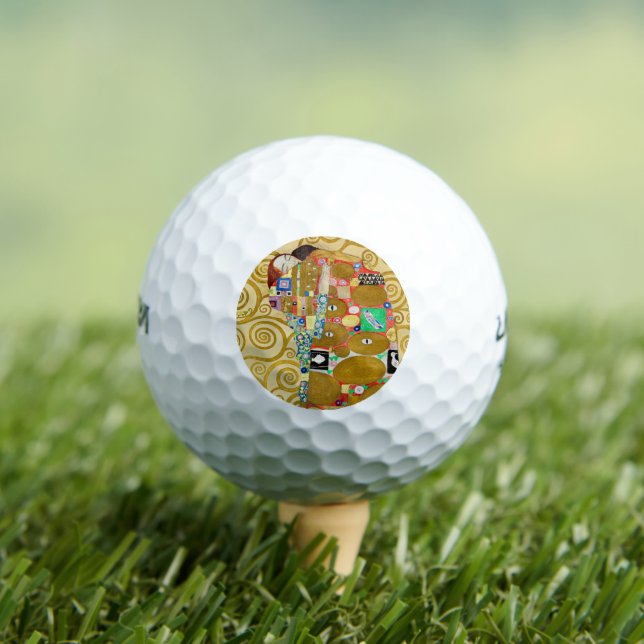 Gustav Klimt Fulfilment Nouveau Couple Golf Balls (Insitu Tee)