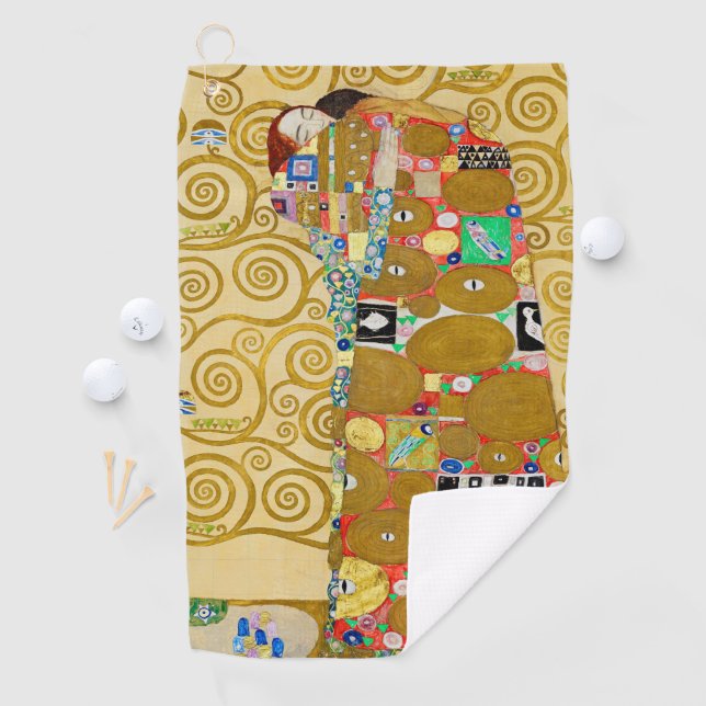 Gustav Klimt Fulfilment Nouveau Couple Golf Towel (InSitu)