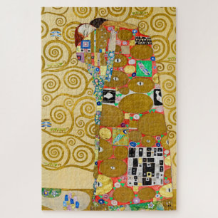 Gustav Klimt Fulfilment Nouveau Couple Jigsaw Puzzle