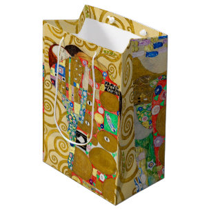 Gustav Klimt Fulfilment Nouveau Couple Medium Gift Bag
