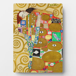 Gustav Klimt Fulfilment Nouveau Couple Plaque