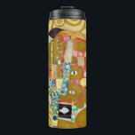 Gustav Klimt Fulfilment Nouveau Couple Thermal Tumbler<br><div class="desc">Gustav Klimt,  Fulfilment 1910-1911 Art Nouveau Couple with Klimt's signature swirling design and beautiful gold painting.</div>