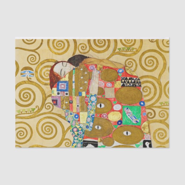 Gustav Klimt Fulfilment Nouveau Couple Tissue Paper (Front)